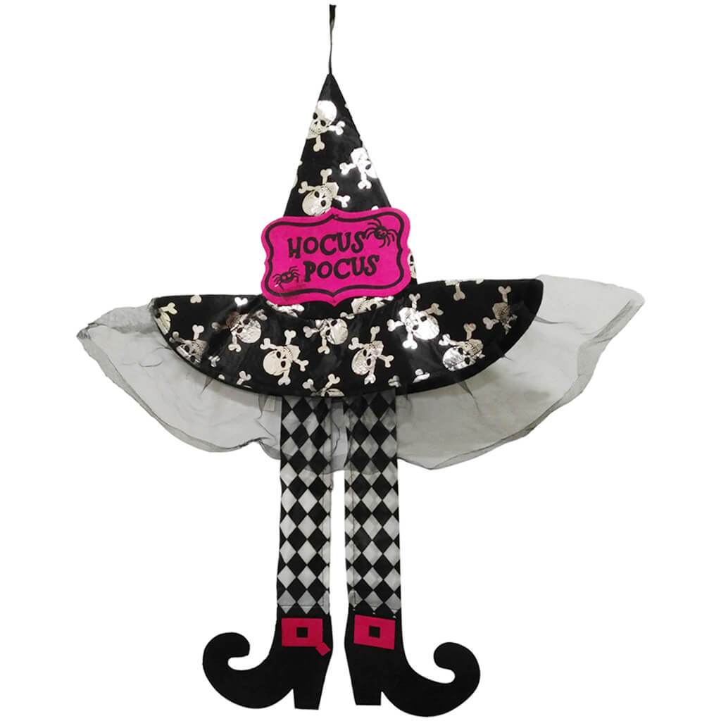 Witch Hanging Décor Hat/Legs Hocus Pocus Pink
