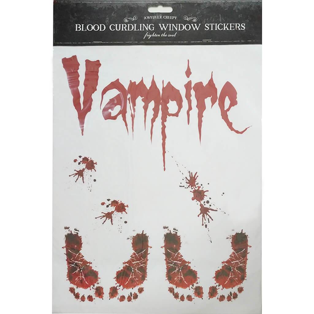 Window Stickers Bloody Vampire 17 x 12in