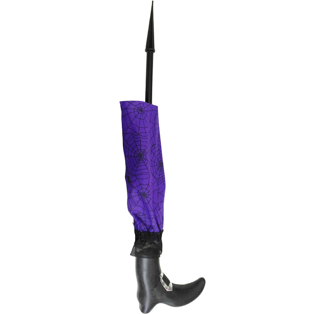 Yard Stake Crashed Witch Leg Violet