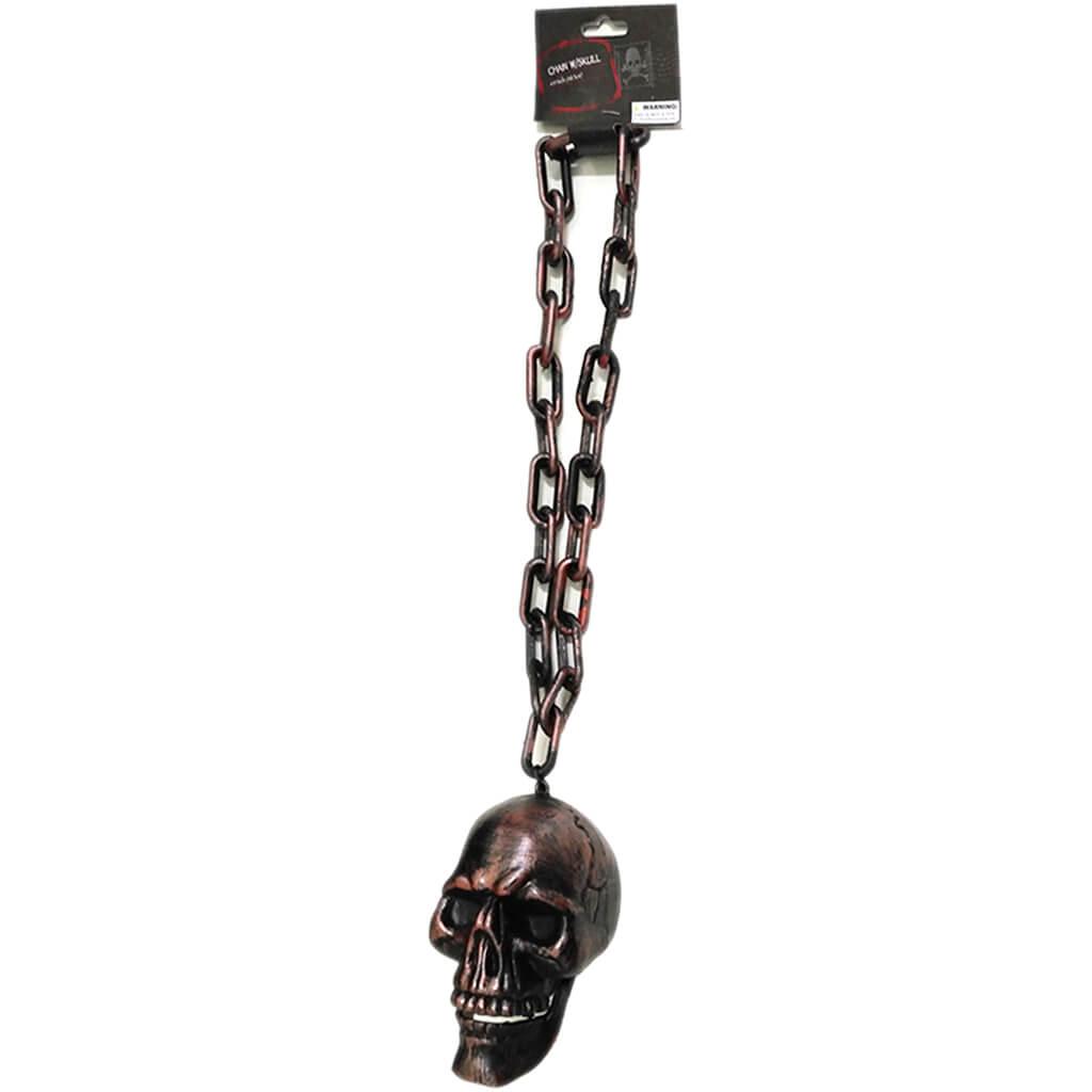 Chain with Skull Dangle Bronze