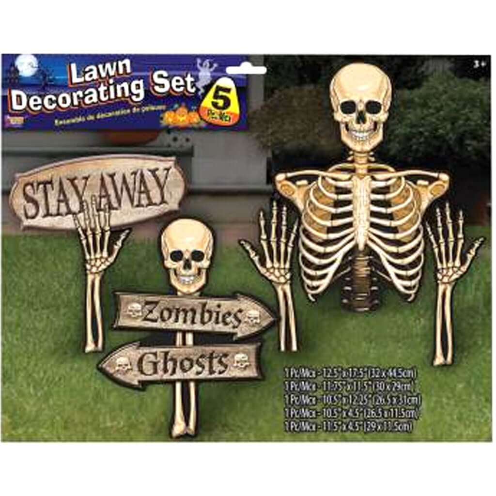 Skeleton Lawn Decoration Set 5pcs