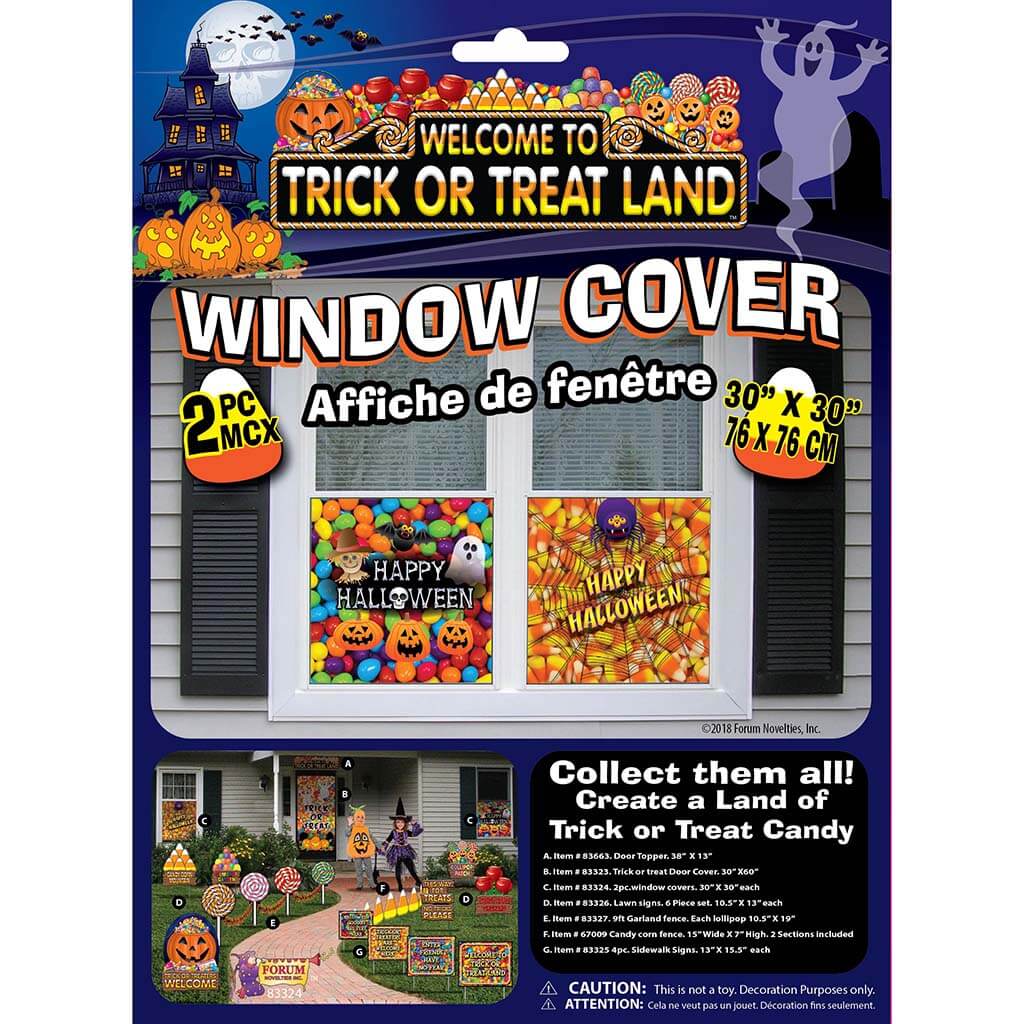 Trick or Treat Land Window Cover