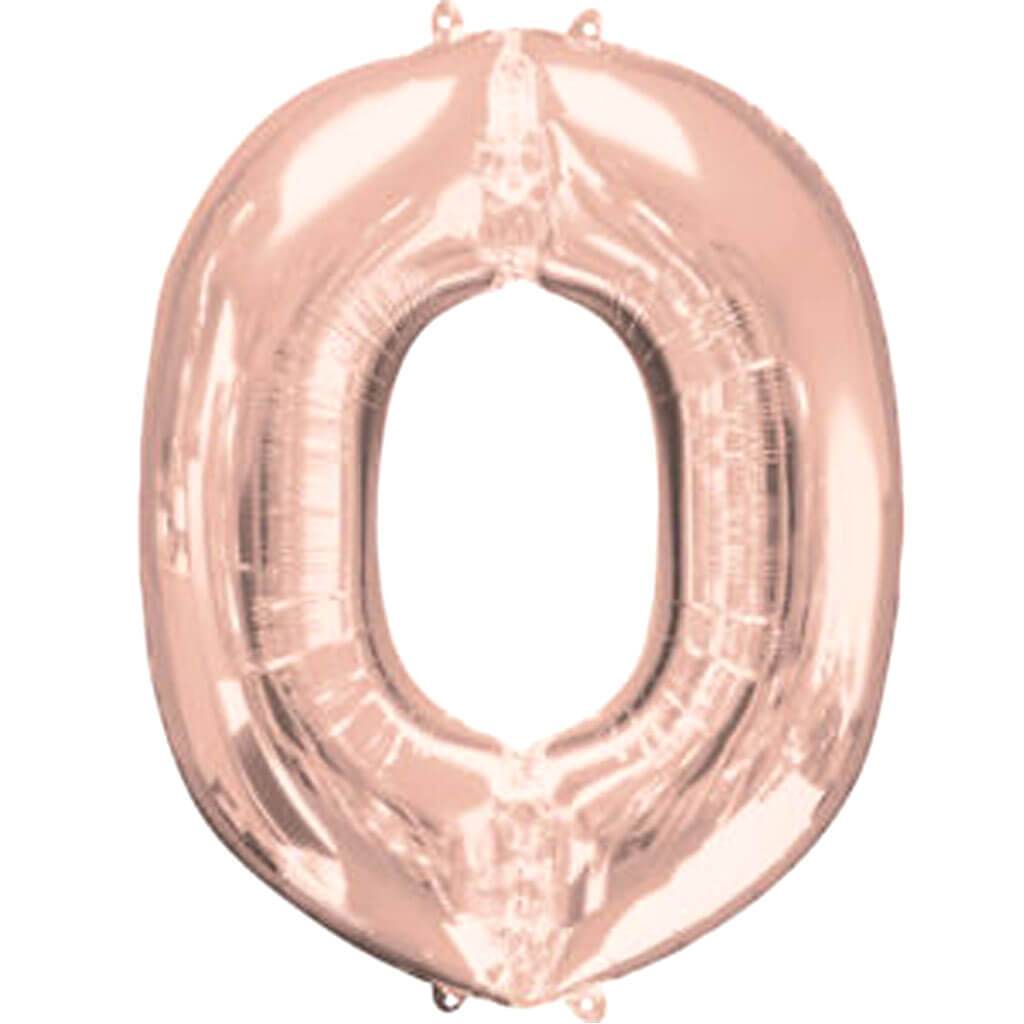 Foil Balloon Letter O 16in Rose Gold