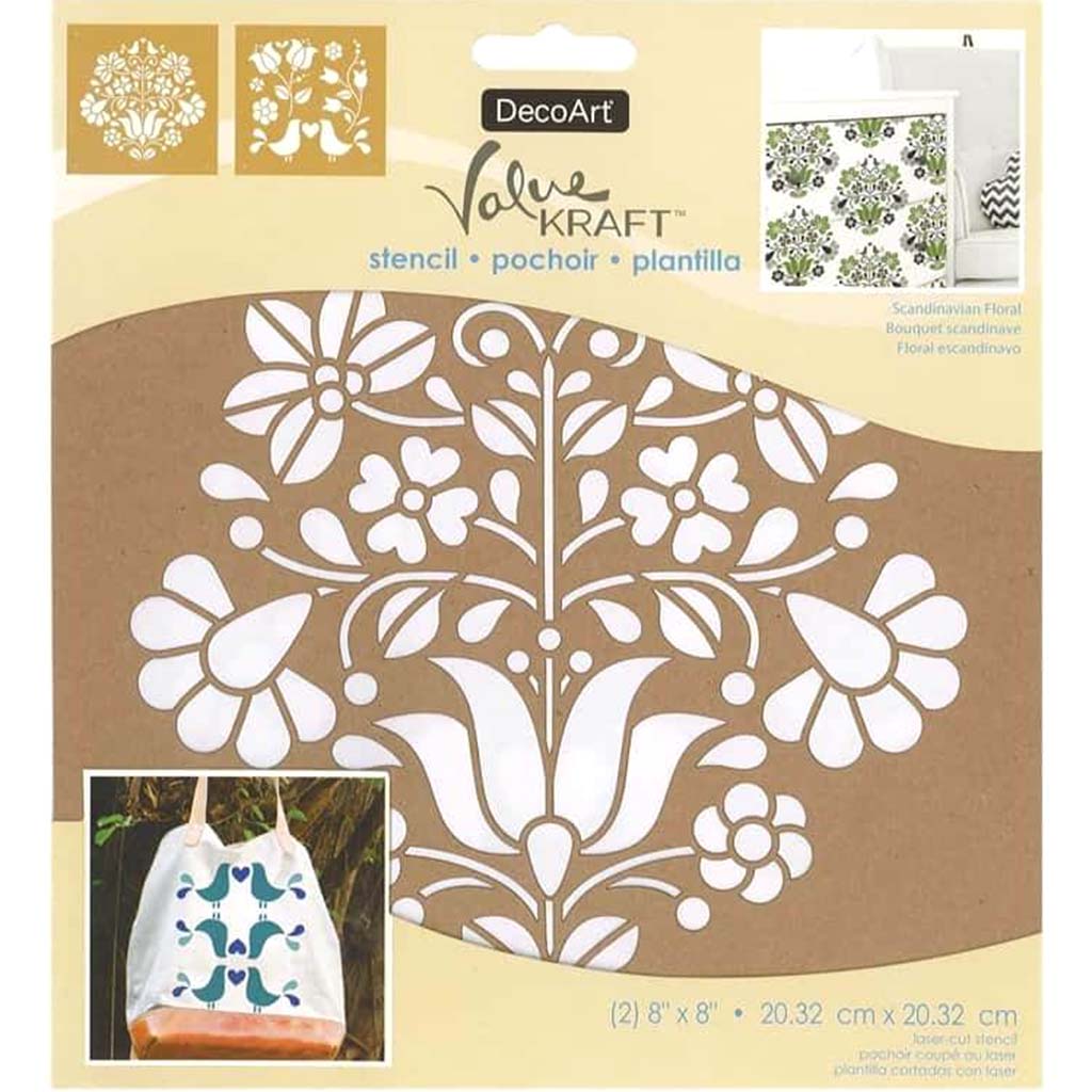 Value Kraft Stencils Scandinavian 8in x 8in