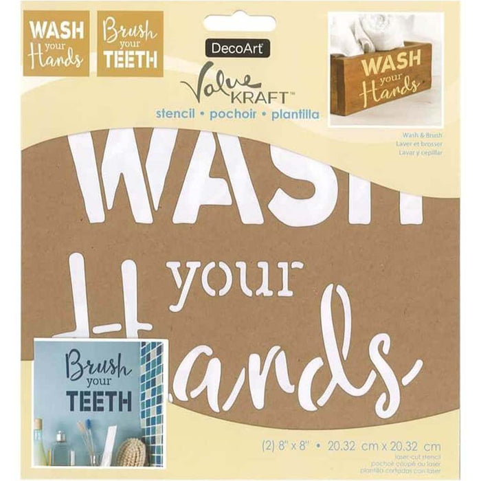 Kraft Stencil Wash & Brush 8in x 8in