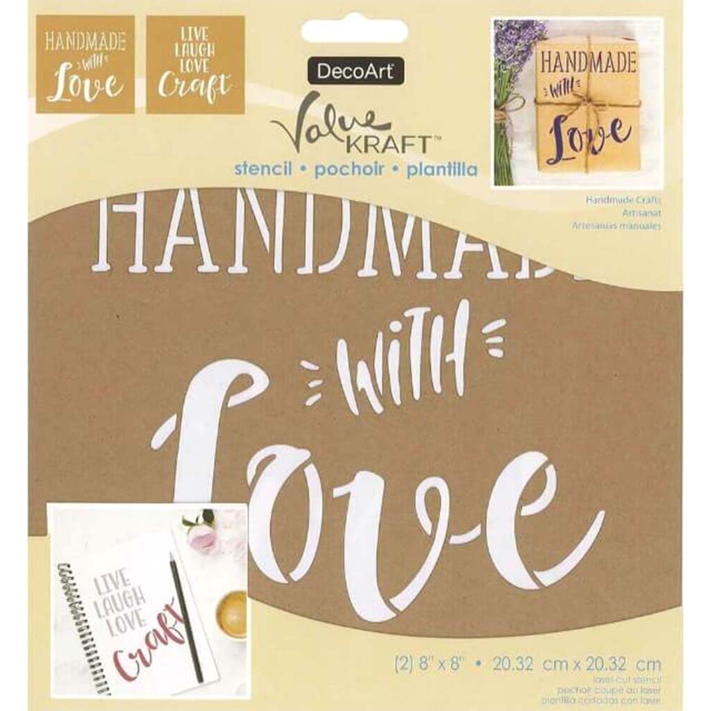 Kraft Stencil Handmade Craft 8in x 8in