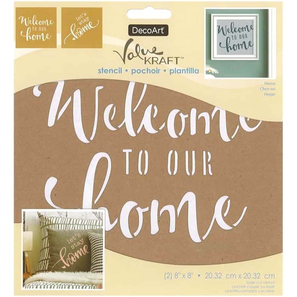 Kraft Stencil Home 8in x 8in