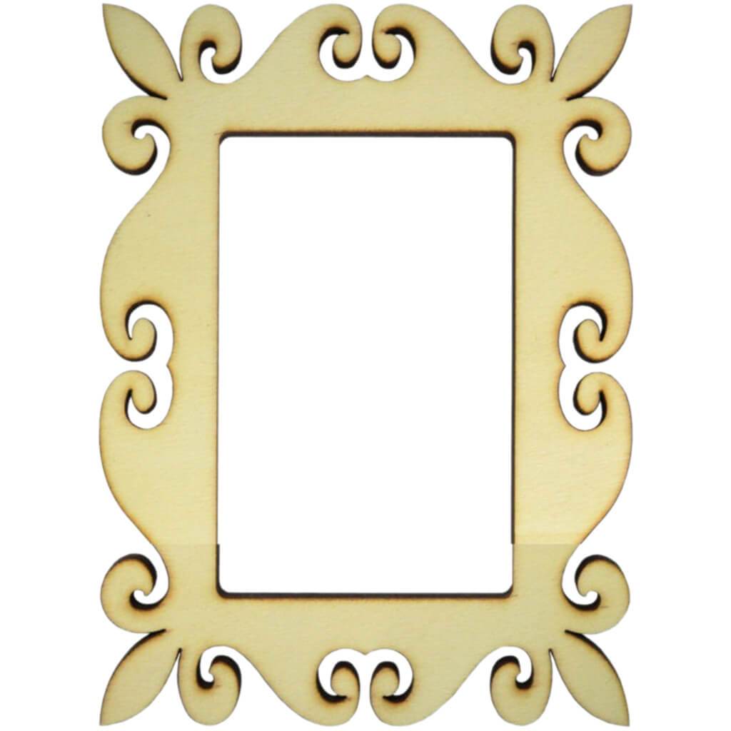 Wood Frame Rectangle Fleur