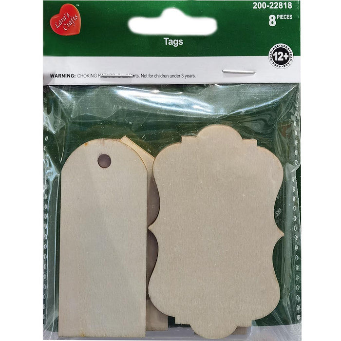 Wood Tags - 8pcs