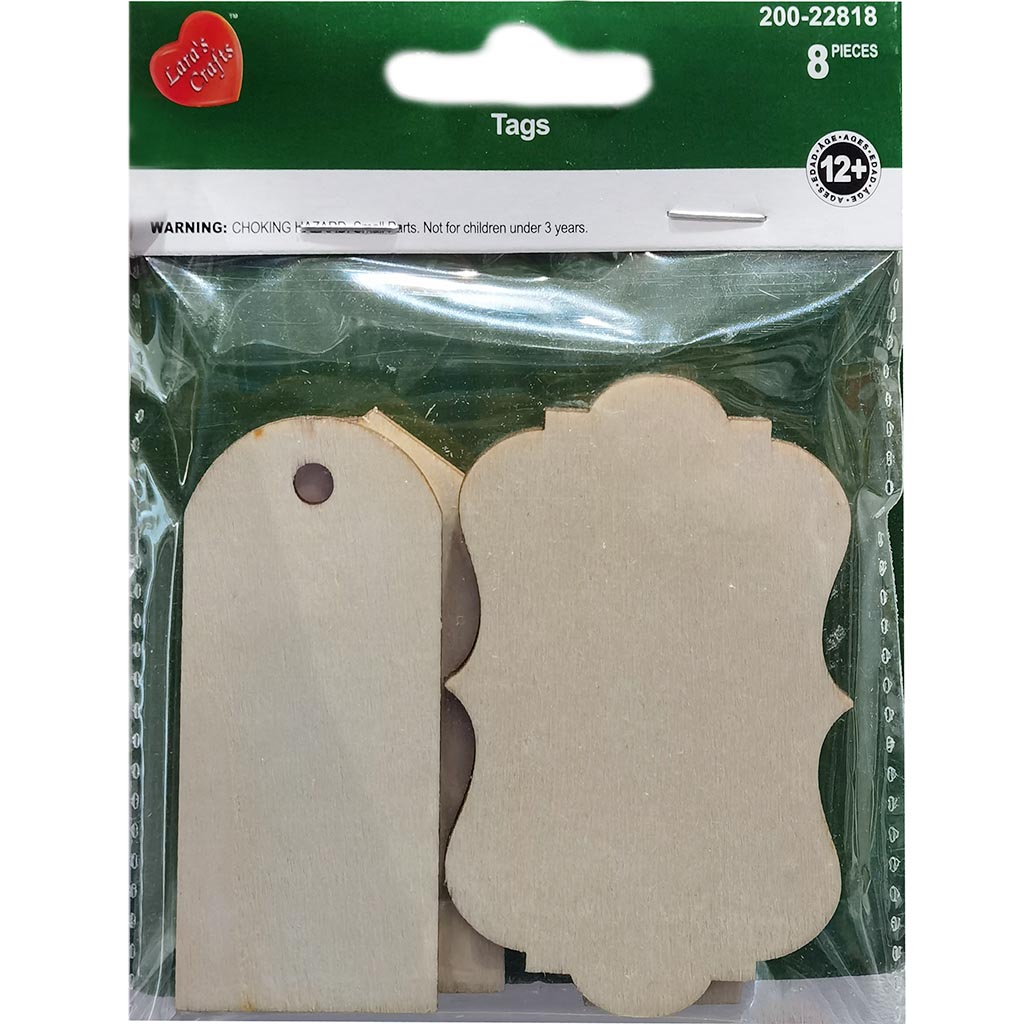 Wood Tags - 8pcs