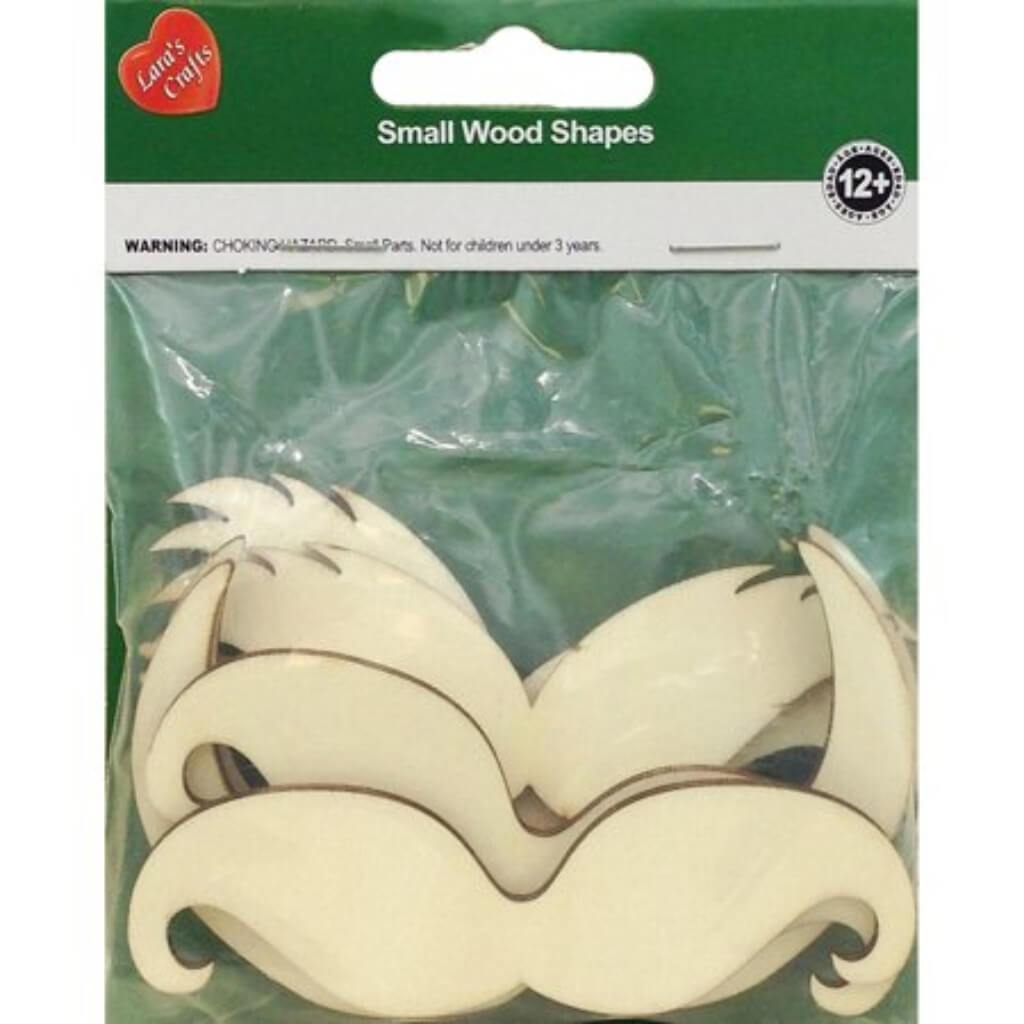 Wood Mustaches - 8 pcs