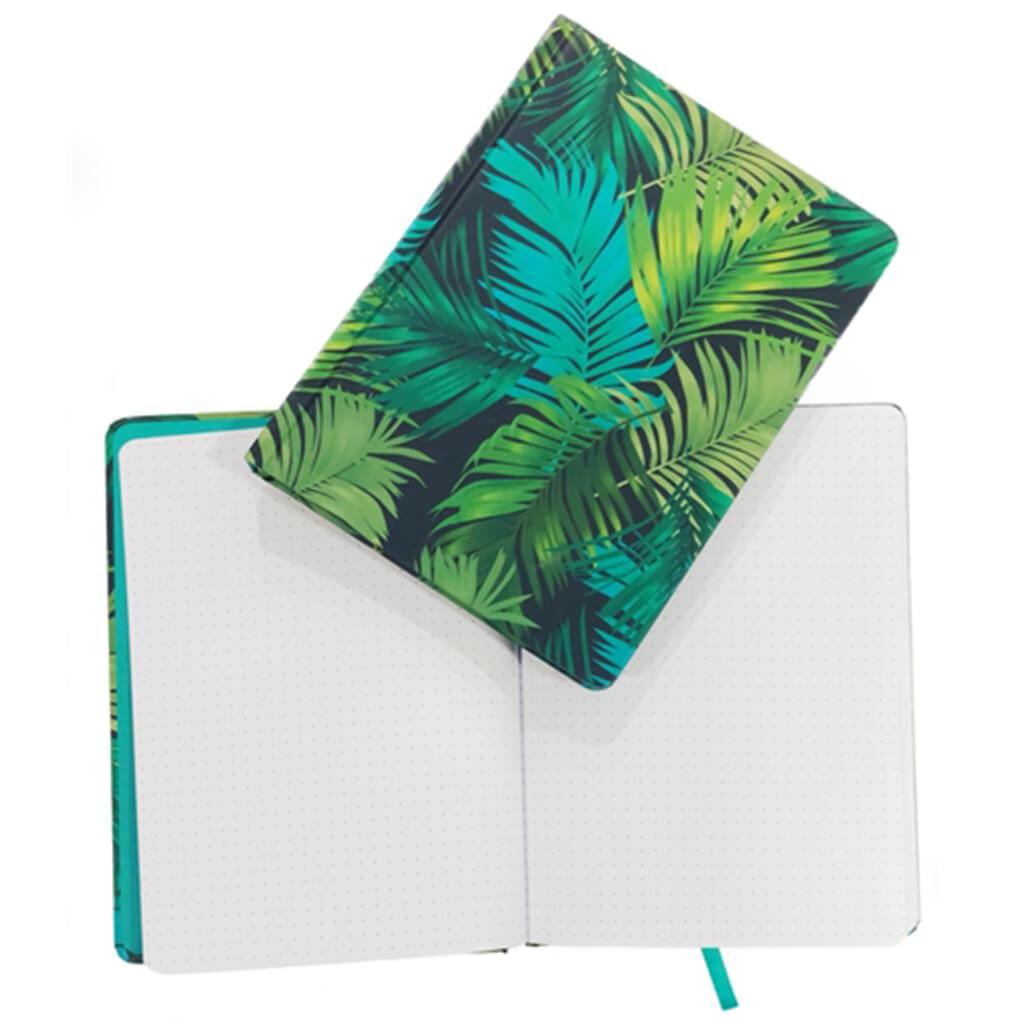 Limited Edition Fashion Ferns Blue Journal Dotted Graph 6in x 8in