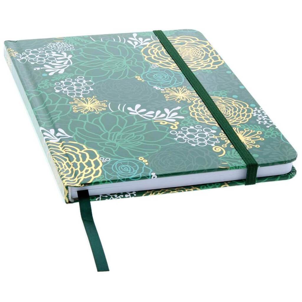 Limited Edition Fashion Floral Outline Teal Journal Lined 6in x 8in