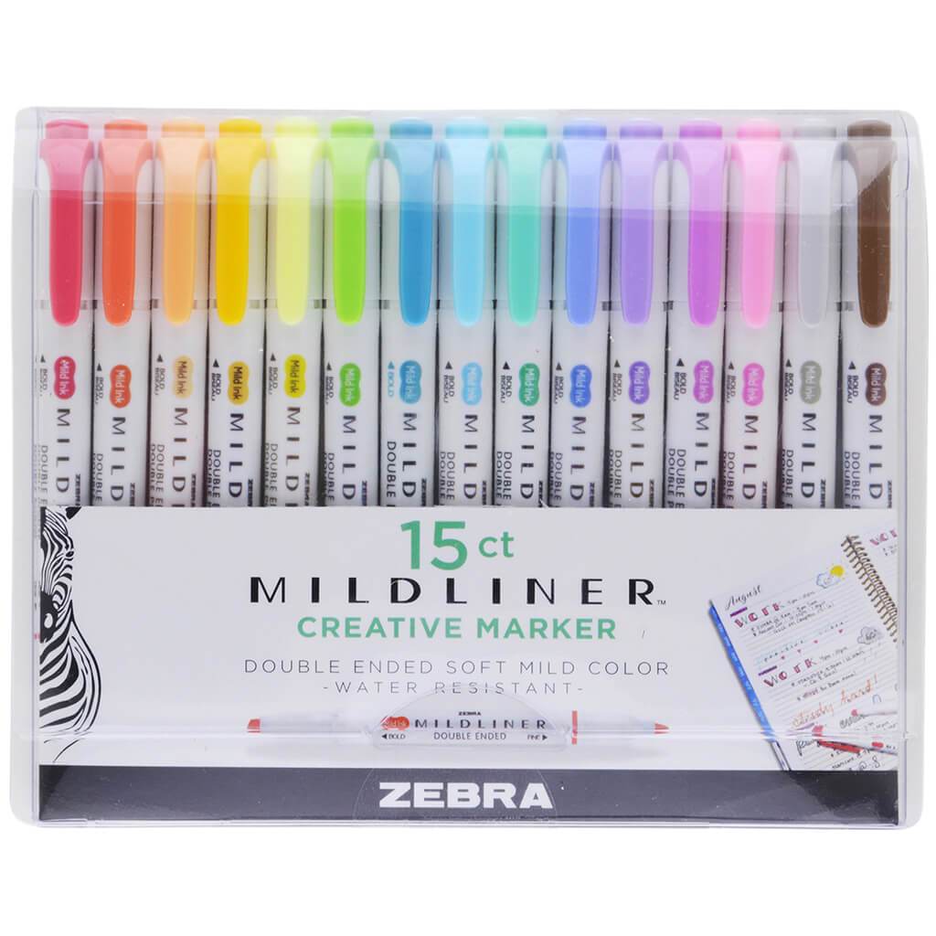 Mildliner Double Ended Highlighter Sets 15 Colors