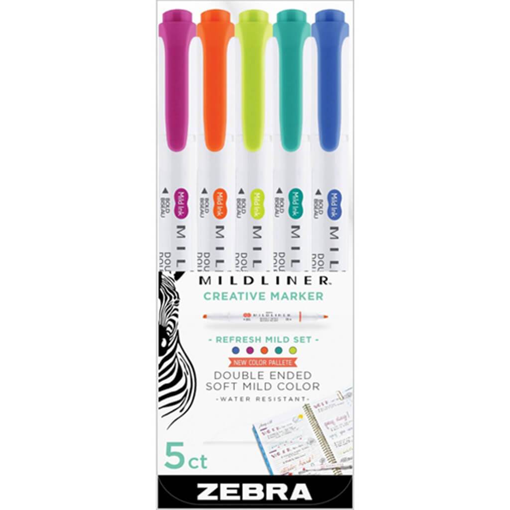 Mildliner Double Ended Highlighter Sets 5 Color Refresh