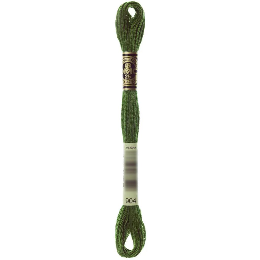 Dmc Floss Very Dark Parrot Green Green 