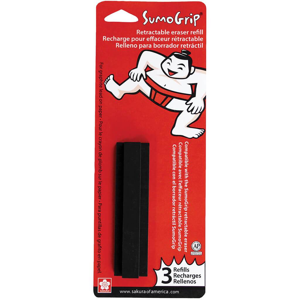 Sumo Grip Premium Retractable Eraser Retractable Eraser Refill 3pc