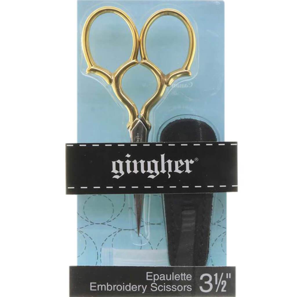 Gingher 3 1/2in Goldhandle Epaulette Embroidery Scissors