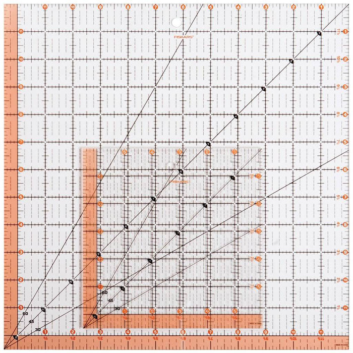 Square Quilting Ruler Set 12.5in x 12.5in and 6.6in x 6.6in