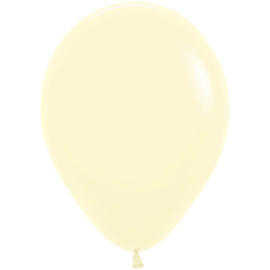 Standard Latex Balloon Pastel Matte Yellow 12in