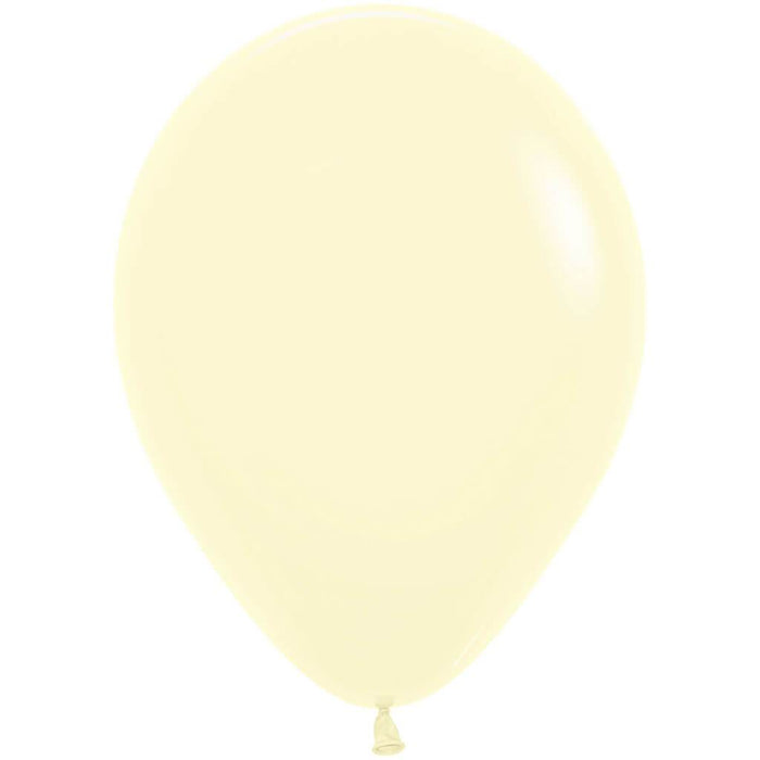 Standard Latex Balloon Pastel Matte Yellow 12in