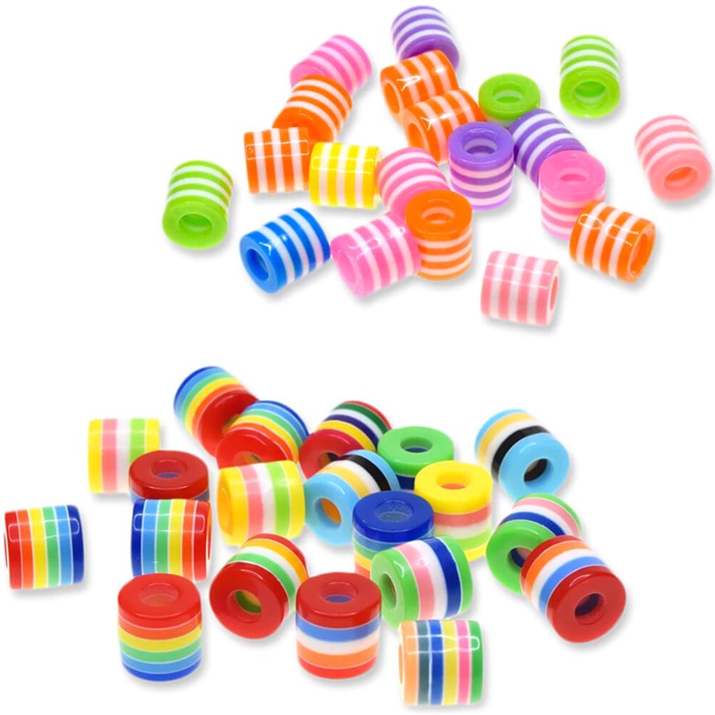 Acrylic Fashion Beads 40pc Multi-Packs Barrel