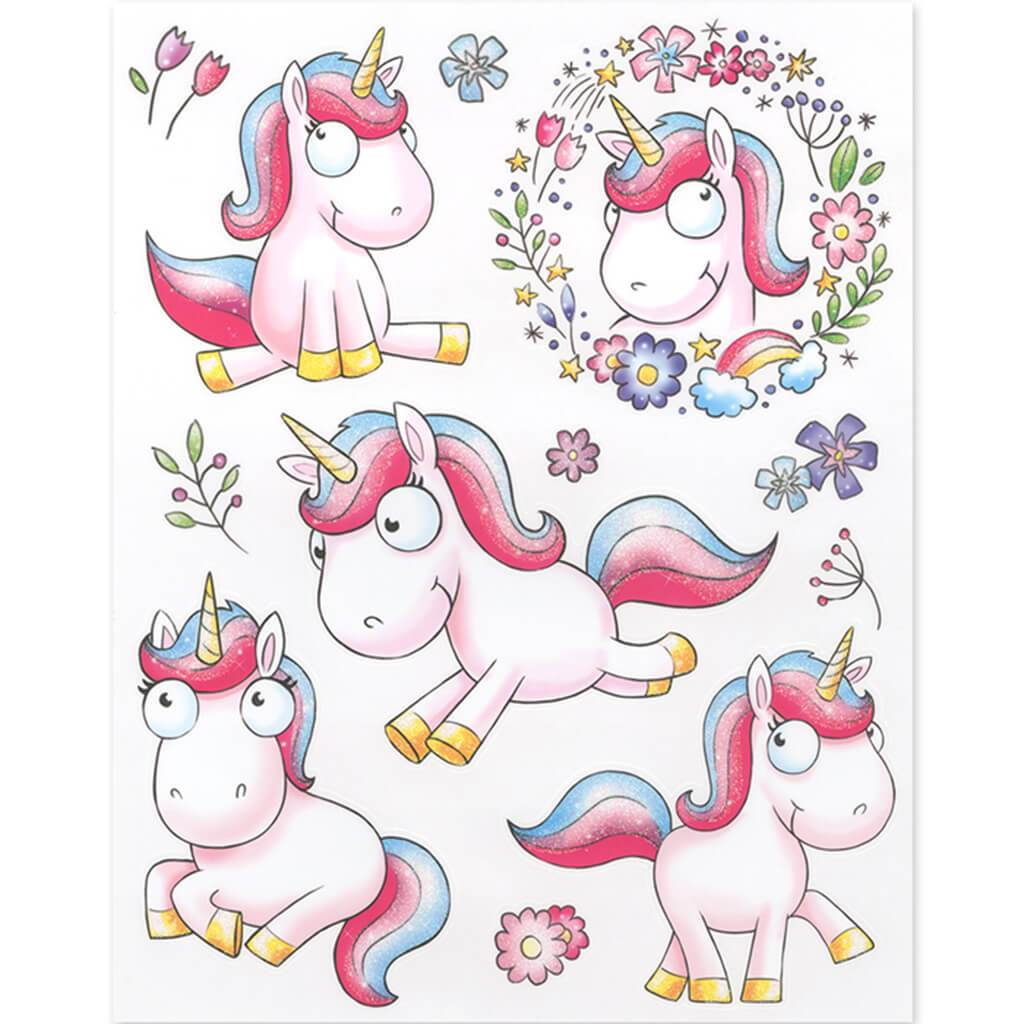 Glitter Wall Art Baby Unicorn 10.8in x 13.8in