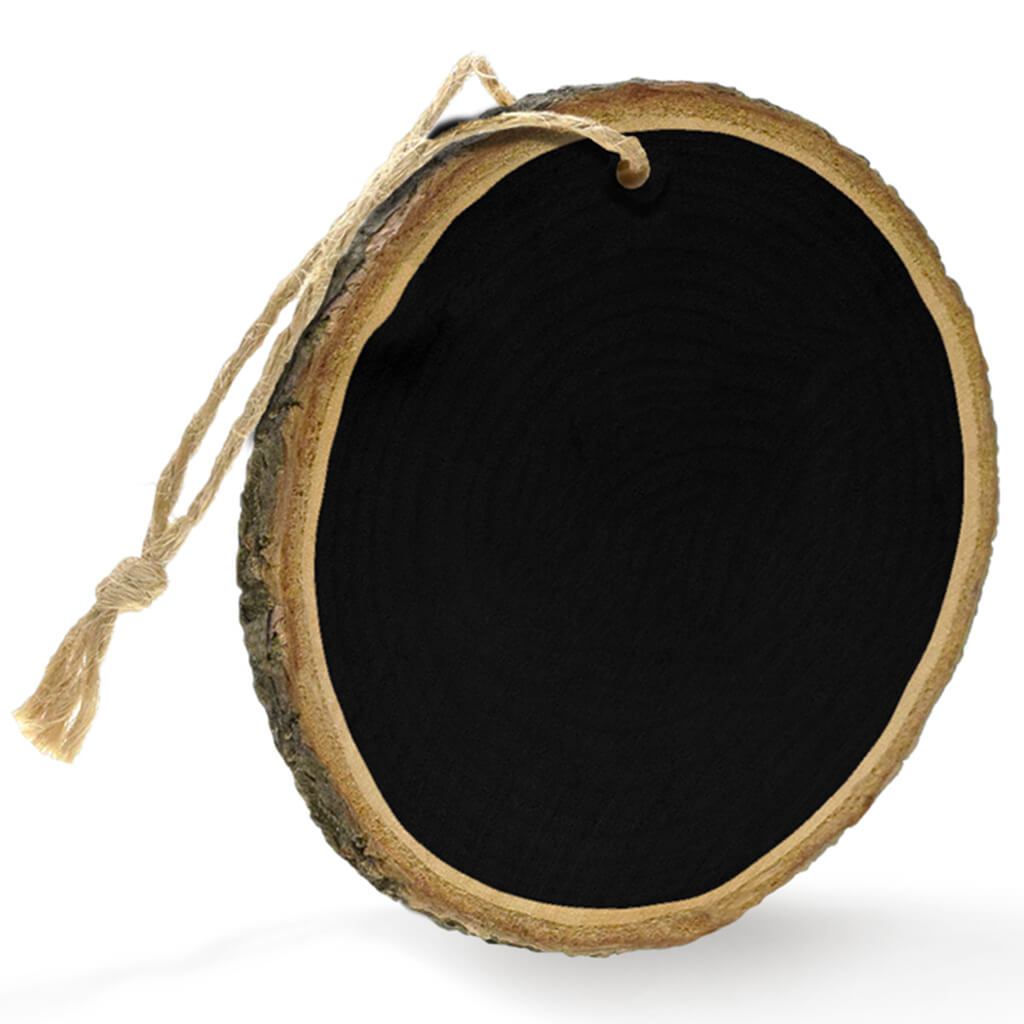 Chalk-It-Up Wood Slice Hanger with Jute Cord 10cm