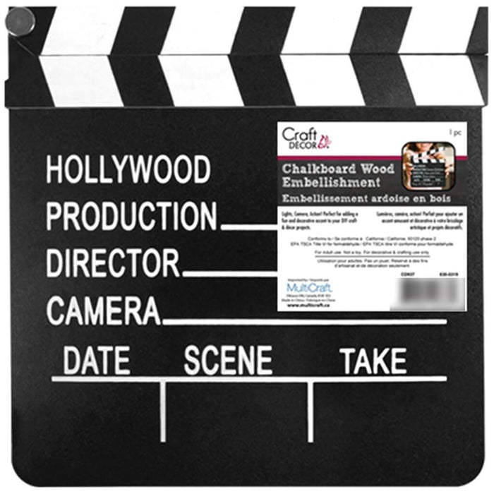 Chalk-It-Up Director's 15.5 x 15.5 Clapperboard