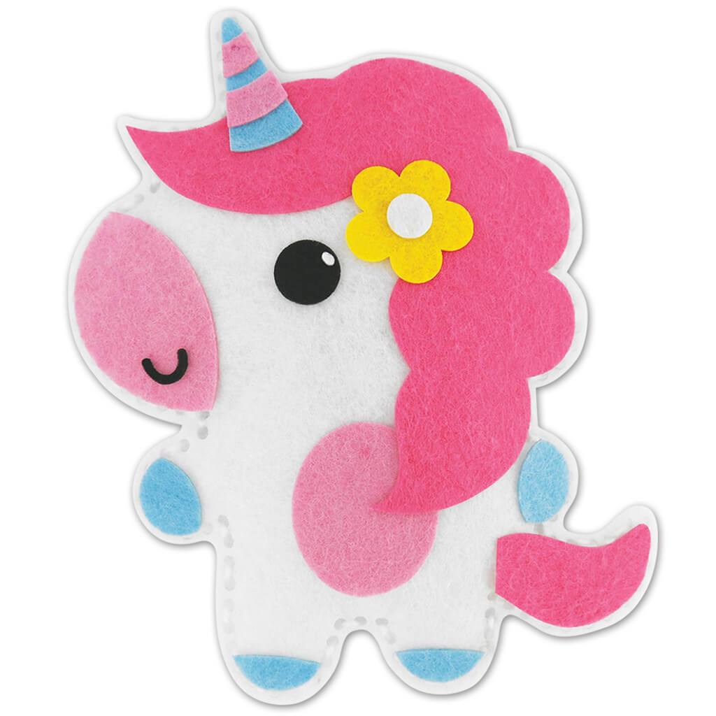 DIY Felt Friends Sewing Kit with Plastic Needle Baby Unicorn