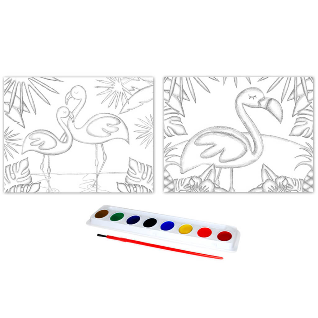 DIY' Lil Artist Watercolor Painting Set Asst Flamingo
