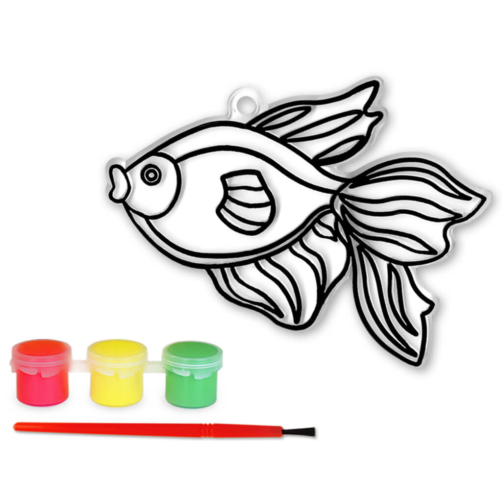 DIY' 3D Suncatcher with 3 Paints &amp; Applicator Fish