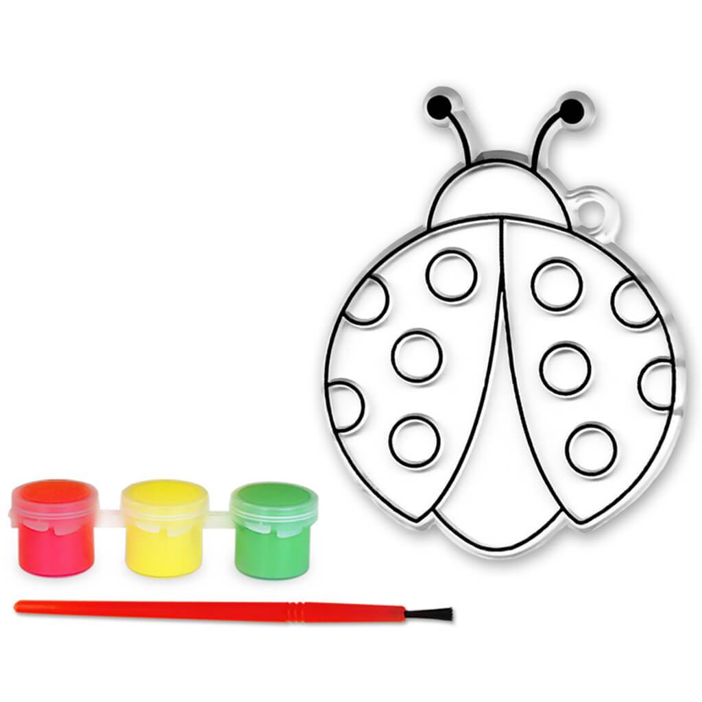 DIY' 3D Suncatcher with 3 Paints &amp; Applicator Ladybug