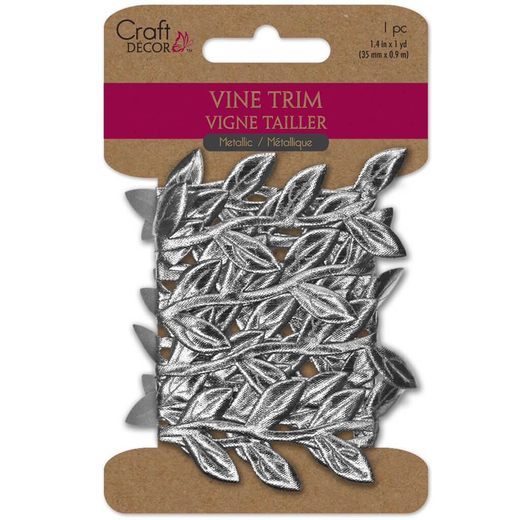 Ribbons Vine Trim/Garland Silver 2m