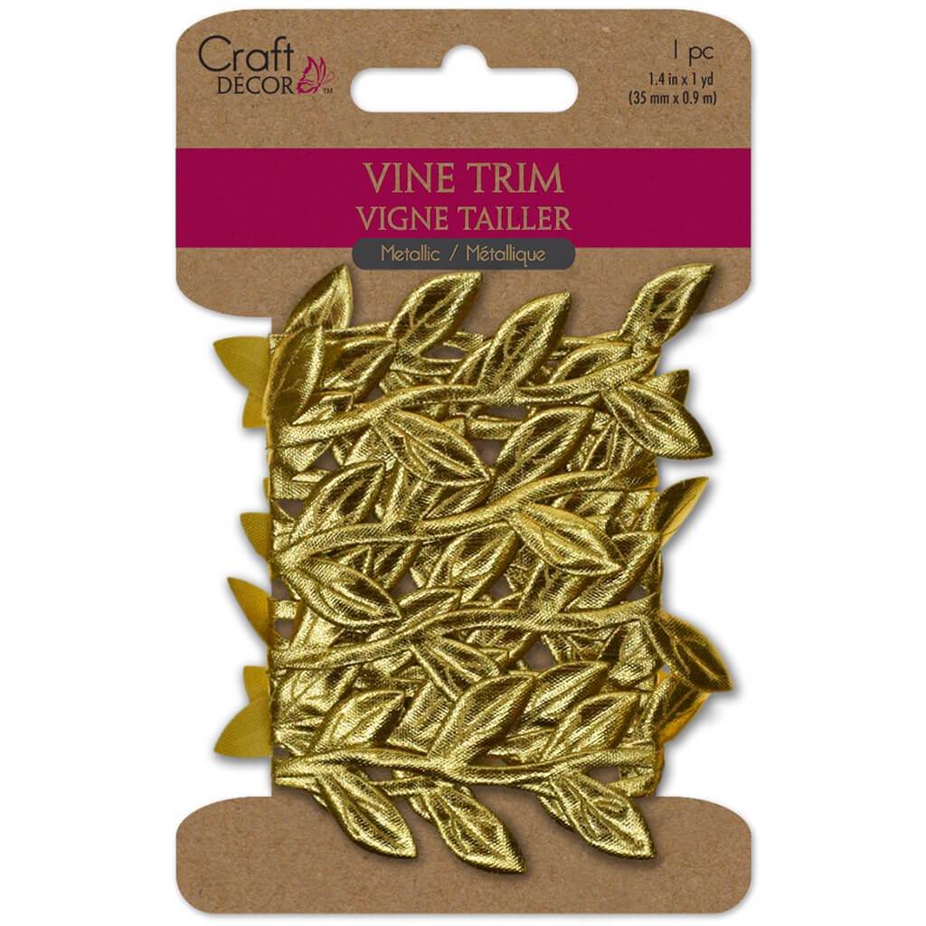 Ribbons Vine Trim/Garland Gold 2m