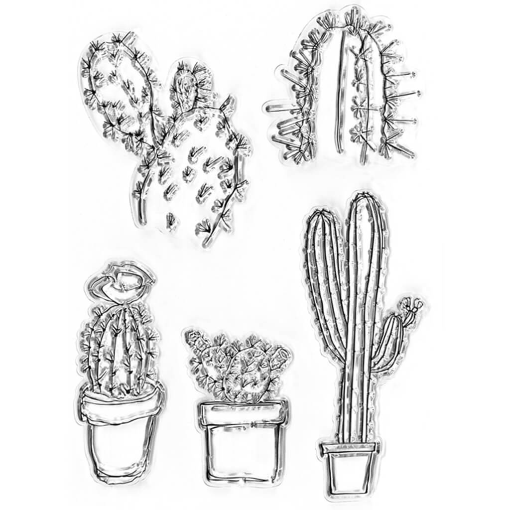 Clear Stamps Reusable Cactus 4 x 6in