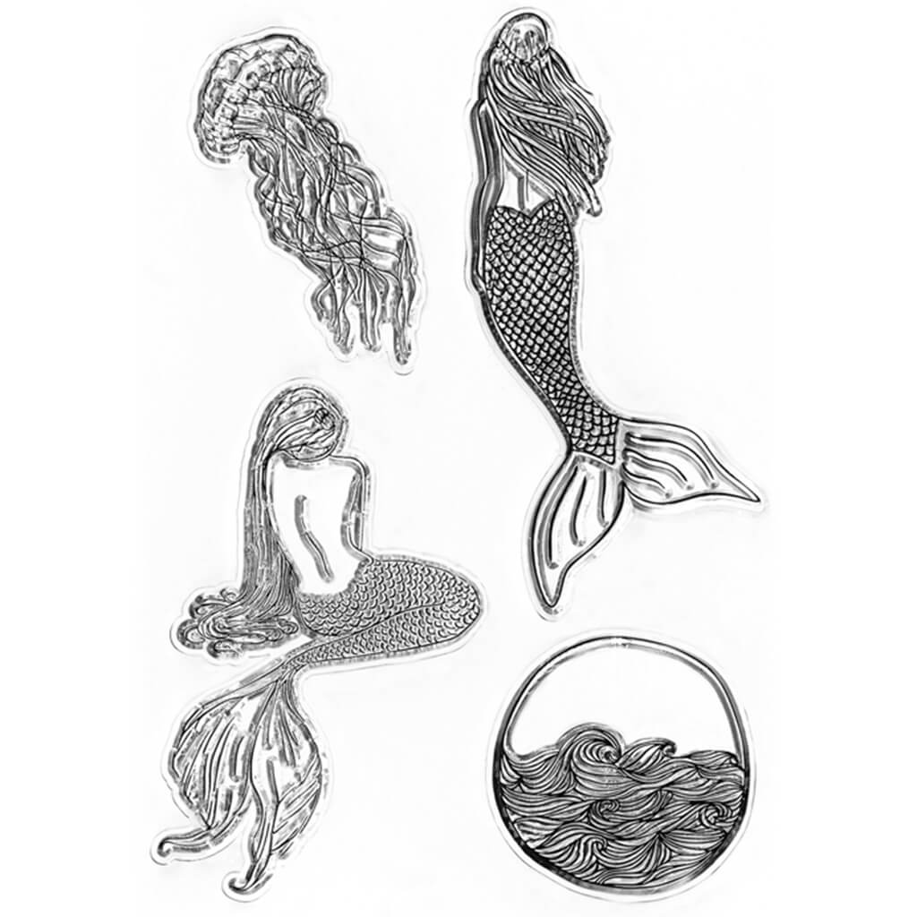 Clear Stamps Reusable Mermaid 4 x 6in