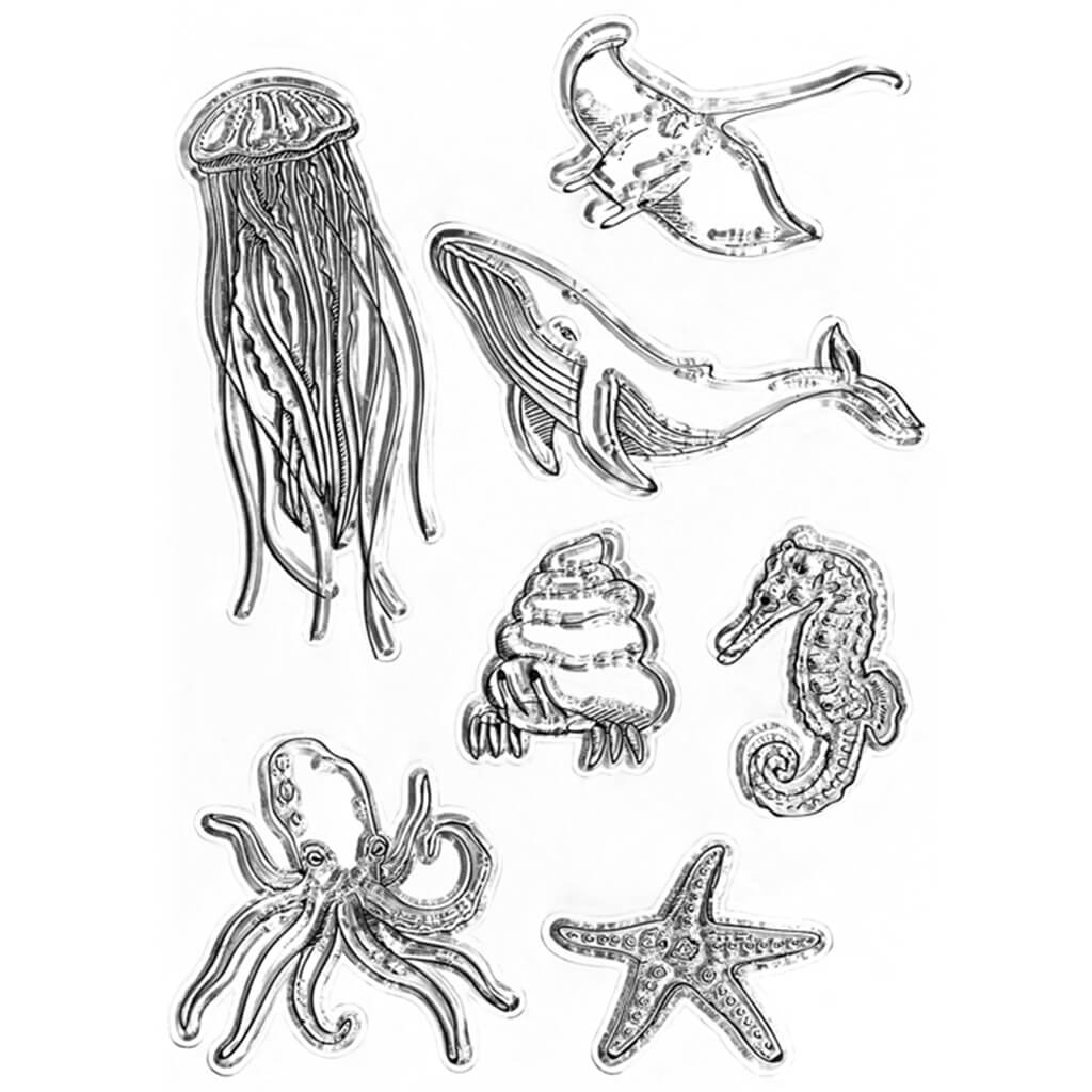 Clear Stamps Reusable Sea Life 4 x 6in