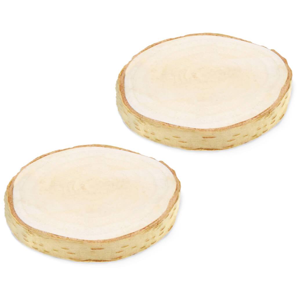 Craftwood Birch Slices 2pc Natural 6cm-7cm