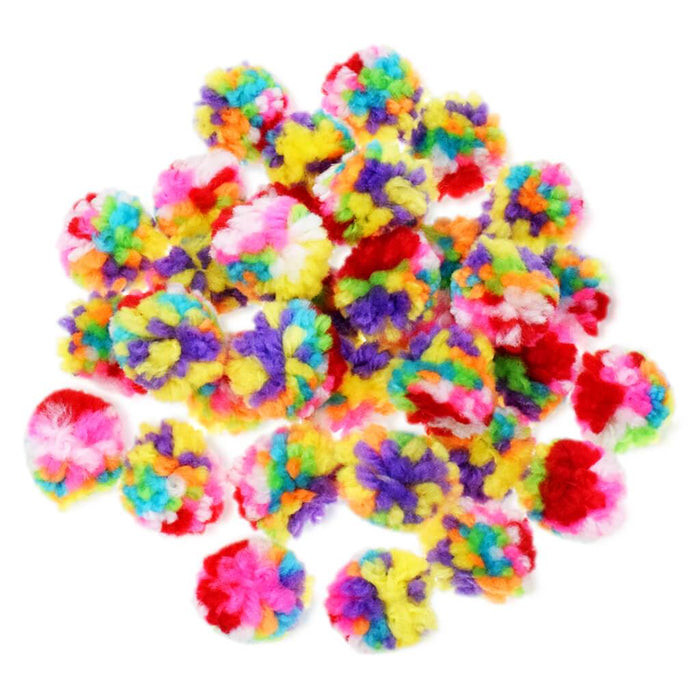 Yarn-Poms 40pc Color-Blend 1in