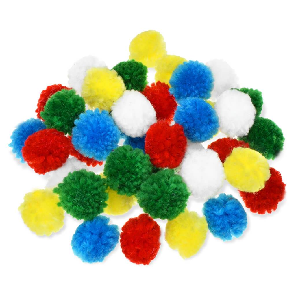Yarn-Poms 40pc Primary 1in