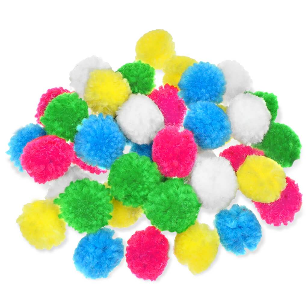 Yarn-Poms 40pc Pastel 1in