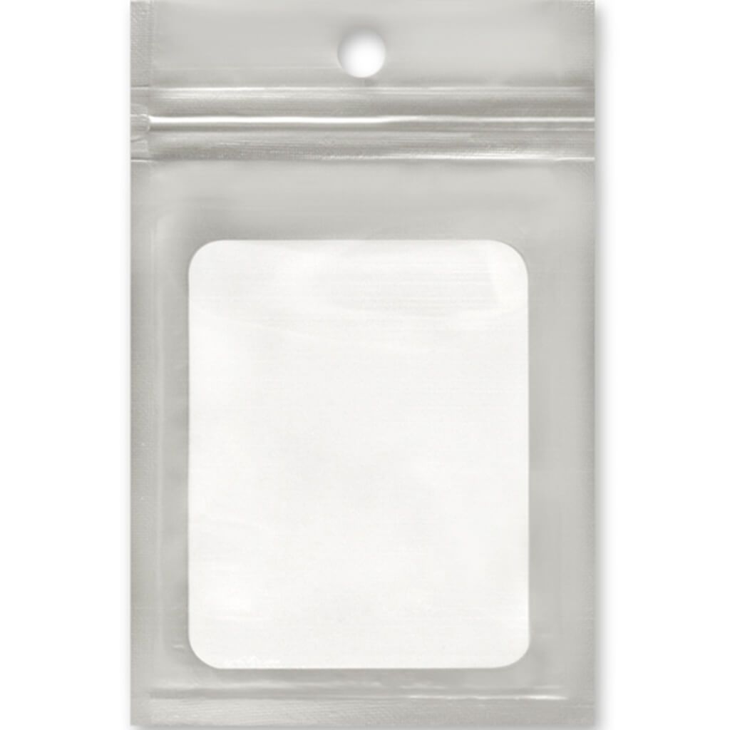 Zip-Lock Poly Pouches 3 1/8in x  4 7/8in 10pc with Window Silver