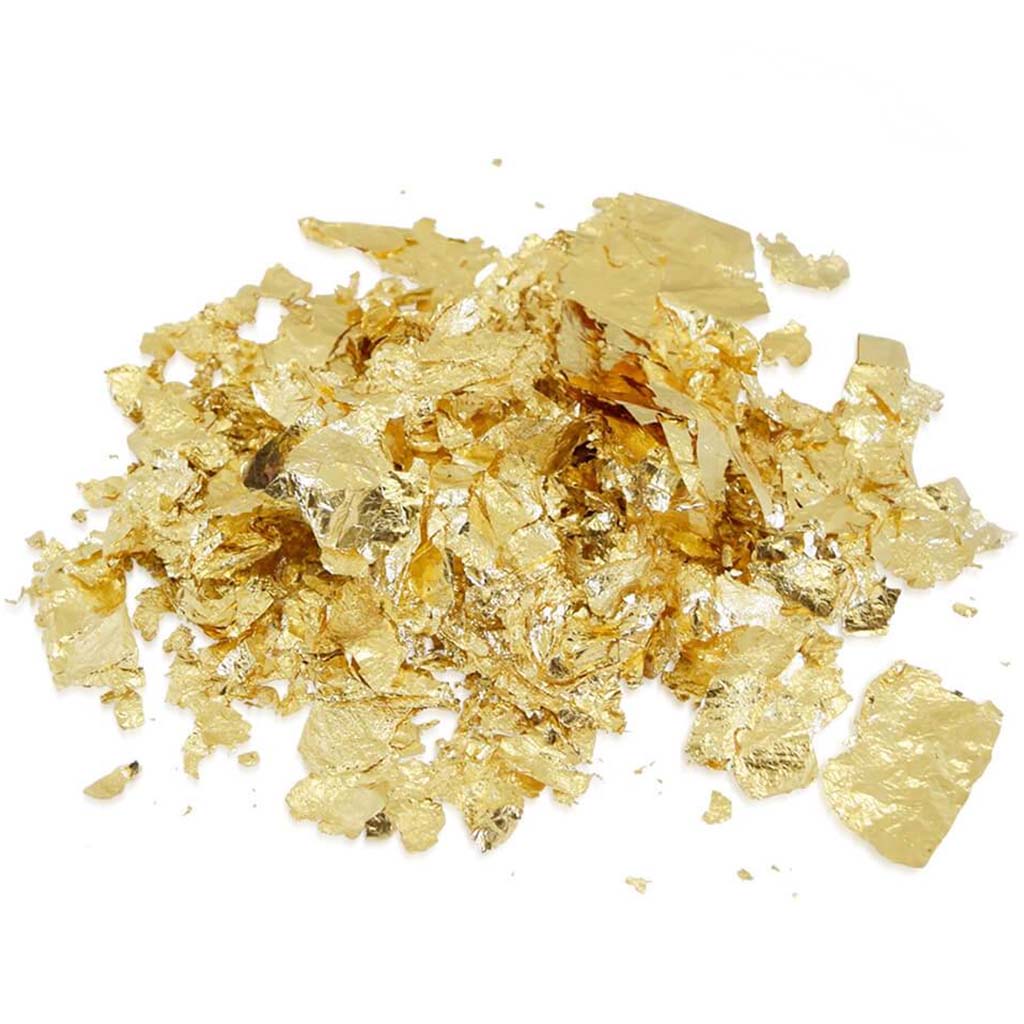 Metallic Foil Leaf Flakes Gold 5g