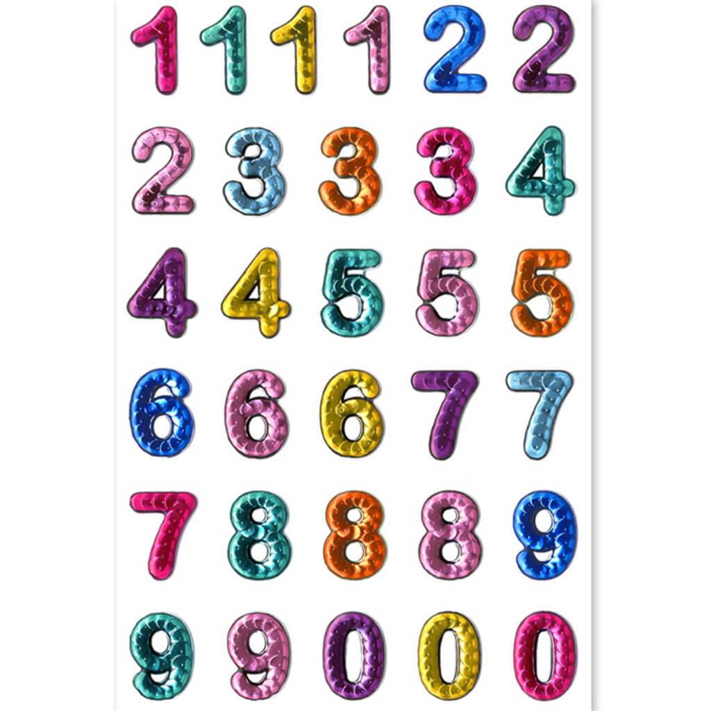 3D Sequin Puffy Numbers 14.5in x 24in