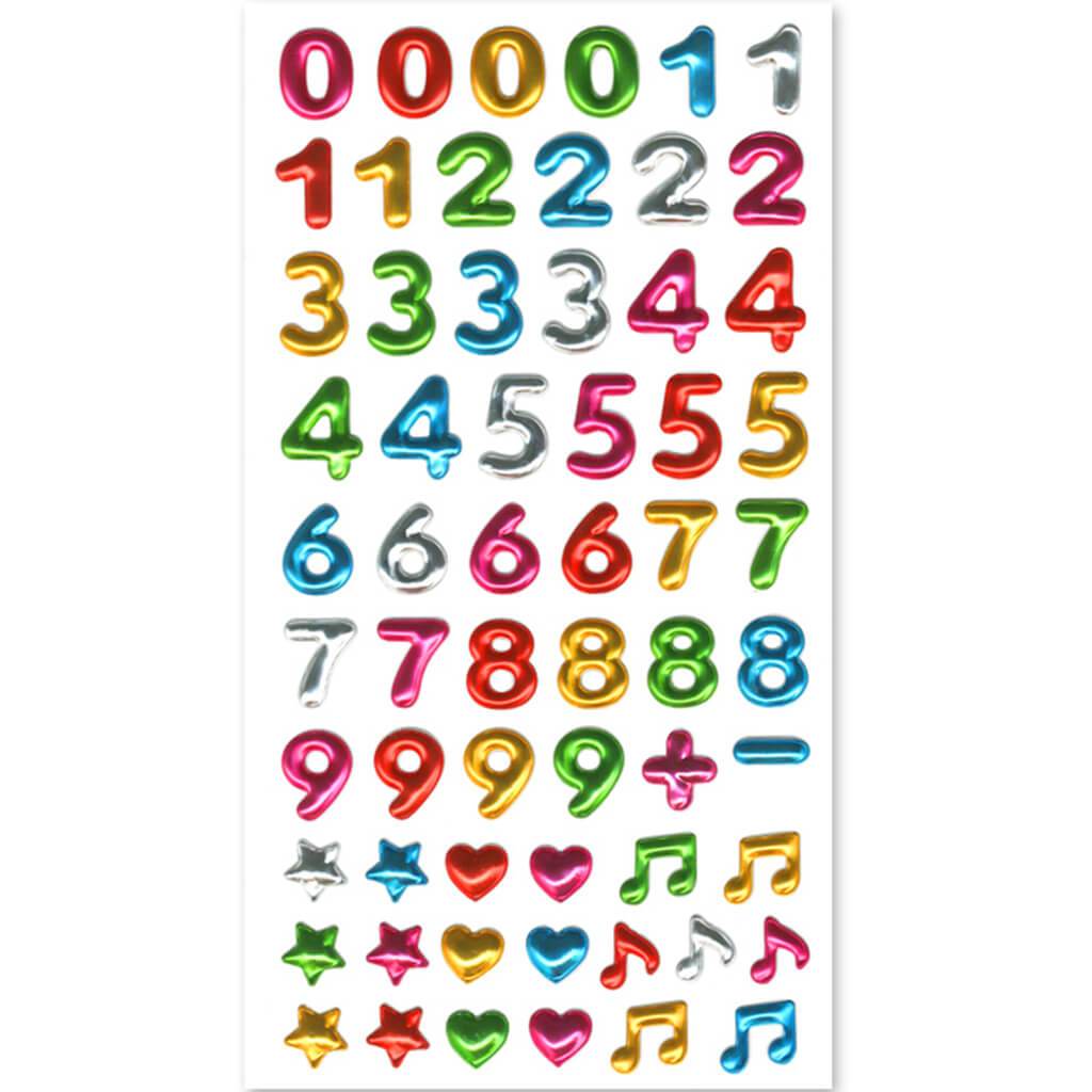 3D Balloon Blast Numbers &amp; Symbols 9.4in x 17.5in