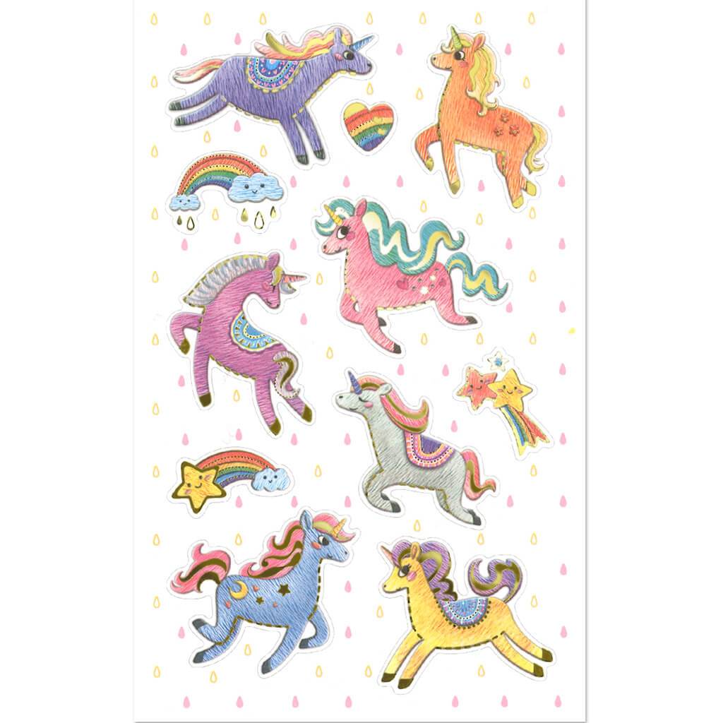 Sticker: Foil Elements Unicorn 10 x 16cm