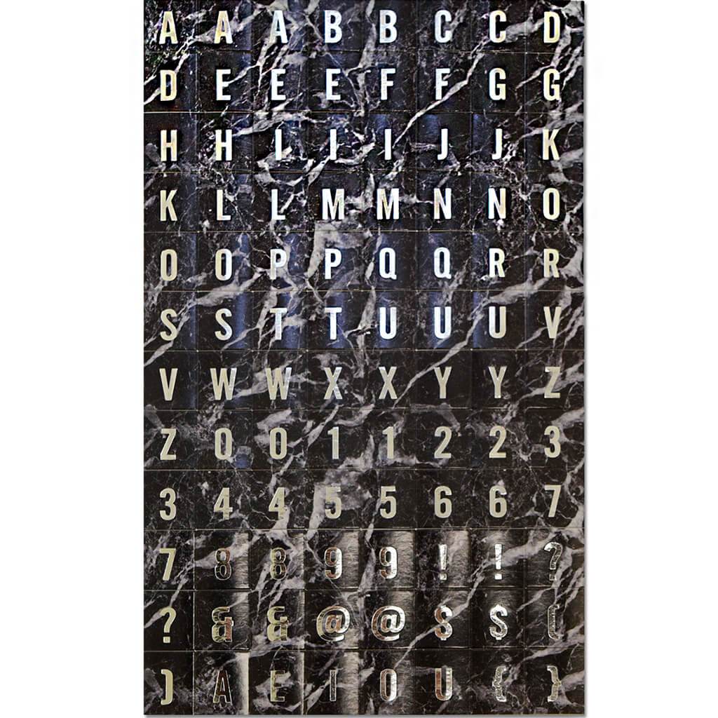 Chipboard Tile Letters X96 14.6 x 24.1cm Black