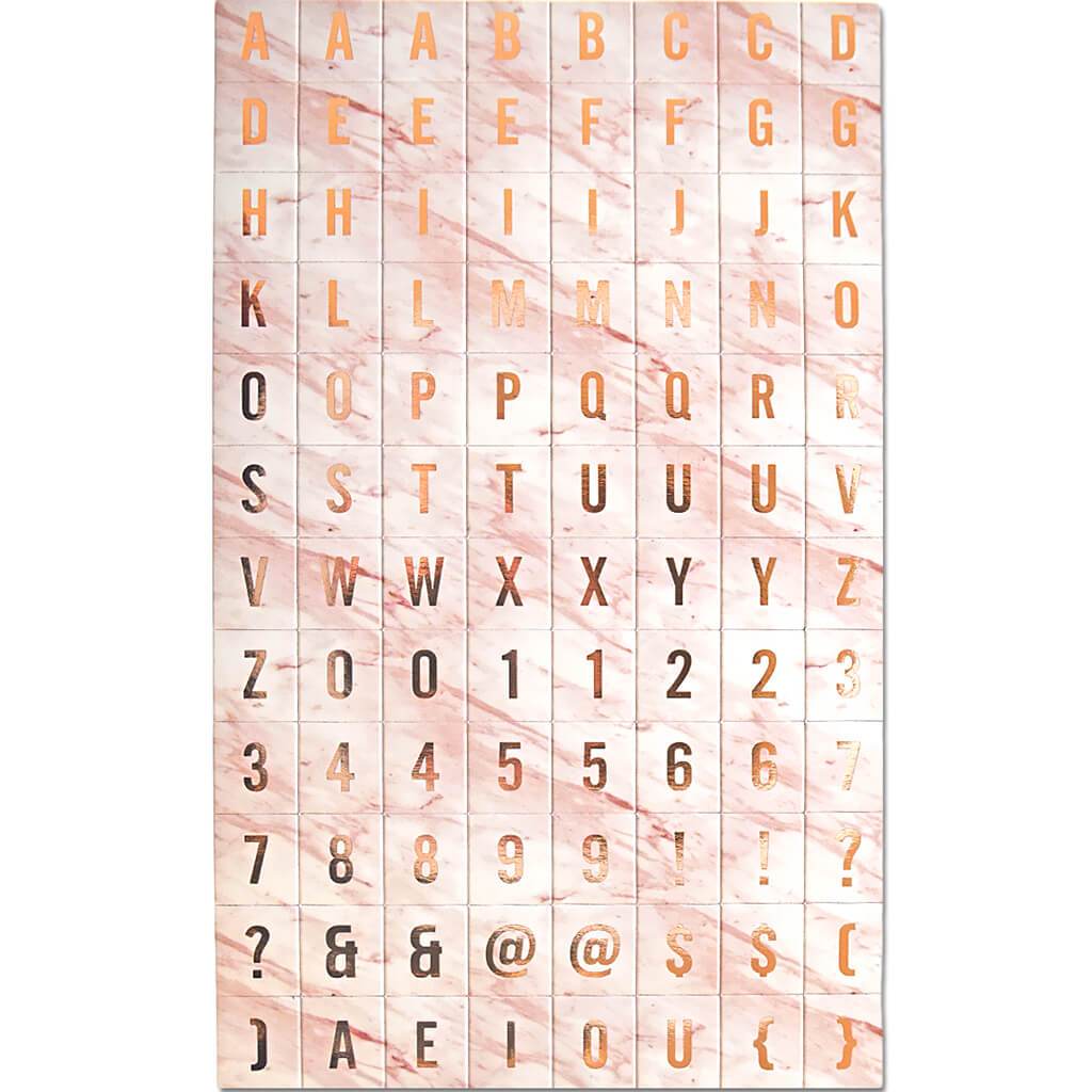 Chipboard Tile Letters X96 14.6 x 24.1cm Rose