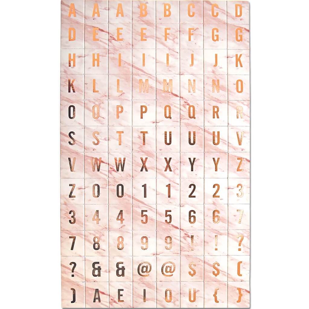 Chipboard Tile Letters X96 14.6 x 24.1cm Rose